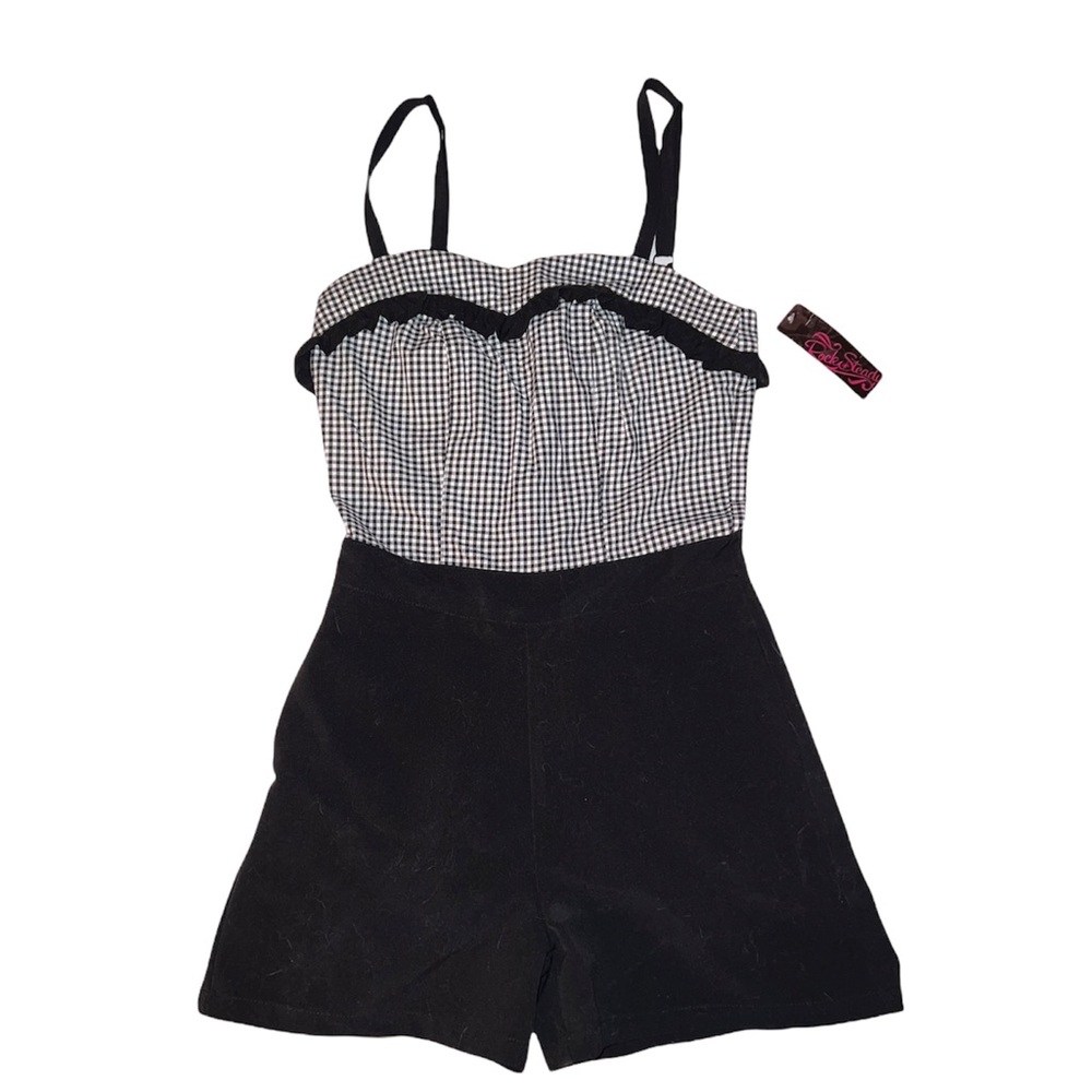 ROCKSTEADY PINUP ROMPER GINGHAM